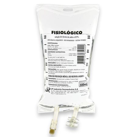 Soro Fisiológico 0,9% Bolsa 500ml - JP Indústria
