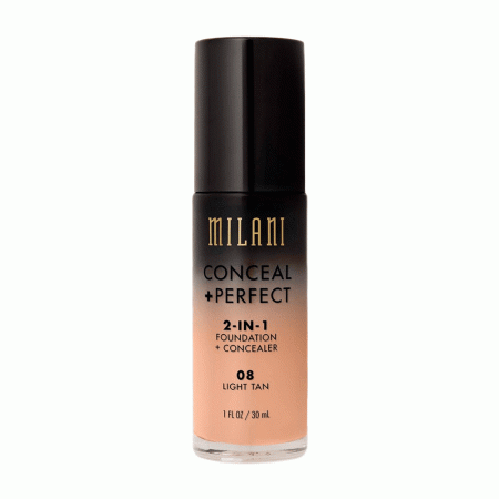 Base Líquida 30ml Milani Conceal + Perfect 2 em 1  Light-Tan-08