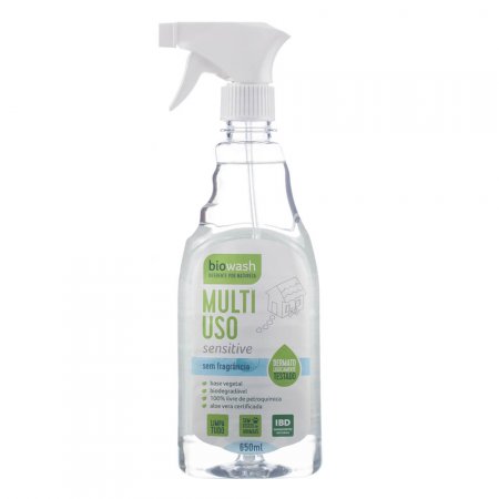 Multiuso Natural Limpeza Geral Sensitive Sem Fragrância 650ml - BioWash