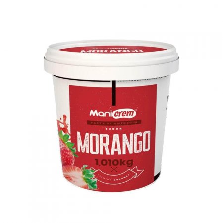 PASTA DE AMENDOIM GOURMET SEM ÓLEO (1,01kg) - Morango - MANICREM