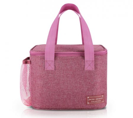 Bolsa Térmica com Alça e Bolso Externo - Fúcsia escuro