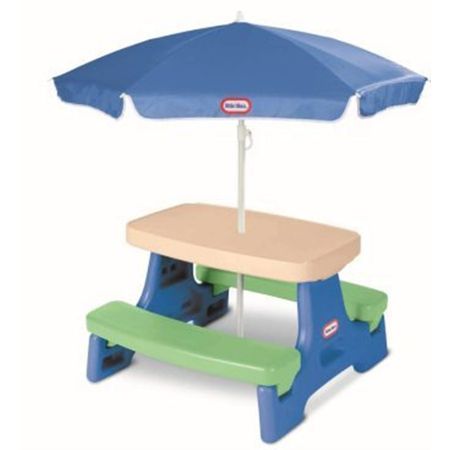 Mesa Picnic Infantil com Guarda-Sol para 4 Lugares  Little Tikes