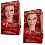Tintura Beauty Color 76,44 Ruivo Absoluto Kit com 2 Unidades