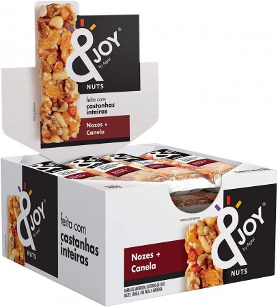 Barra de Nuts Enjoy Regular Nozes e Canela 360gr- c/ 12unds
