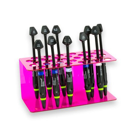 Suporte Simples Para Resinas 30 Cavidades Rosa - AGIR