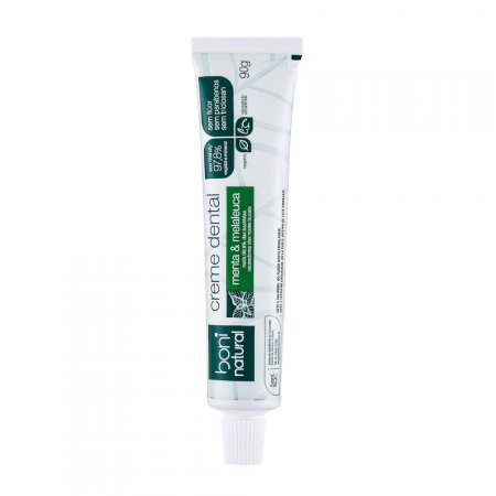 Pasta Dental Natural Boni Natural Menta e Melaleuca sem Flúor 90g