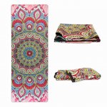 Tapete Yoga Dobrável Viagem Mandala Vibrações - Aveludado 1,5mm Om Joy