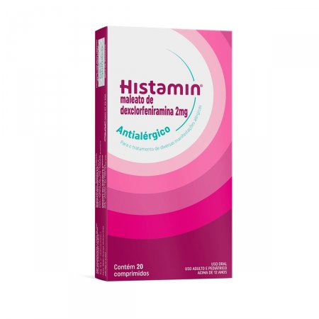 Antialérgico Histamin 2mg com 20 comprimidos