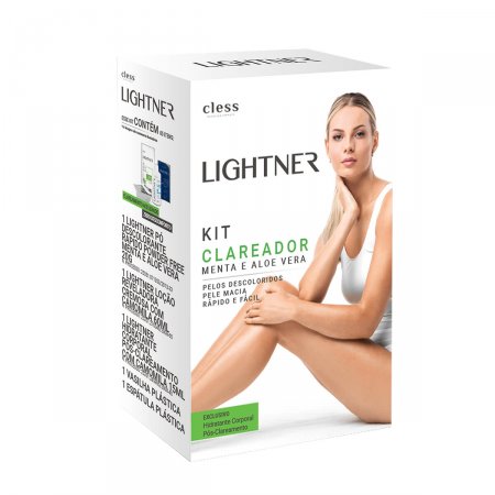 Kit Clareador de Pelos Lightner Menta e Aloe Vera com 5 itens