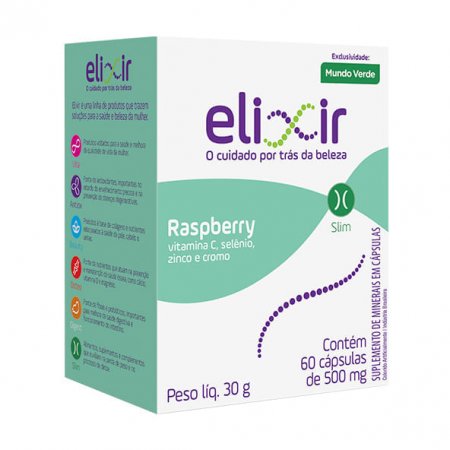 Raspberry Elixir 60 Cápsulas 500mg