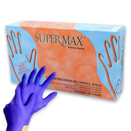 Luva De Procedimento Latex Com Pó - Supermax Luva De Procedimento Latex com Pó Tam M com 100 - Supermax