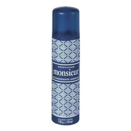 Desodorante Aerosol 120gr 170ml - Monsieur ( Azul )