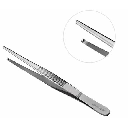Pinça Anatômica Dente De Rato Abc - 18 Cm