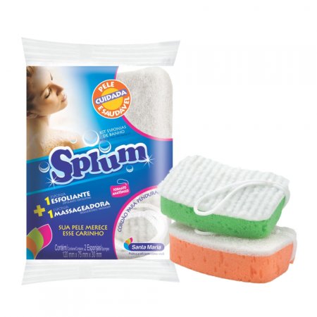 Esponja Splum Para Banho Massageadora e Esfoliante Com 24 Pacotes ATACADO