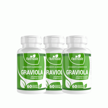 Graviola 60 Capsulas 500 Mg 3 Unidades - Linduras