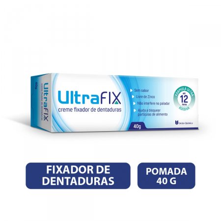 Creme Fixador de Dentadura UltraFix Sem Sabor com 40g