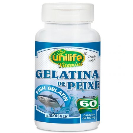 Gelatina de Peixe 60 cápsulas Unilife