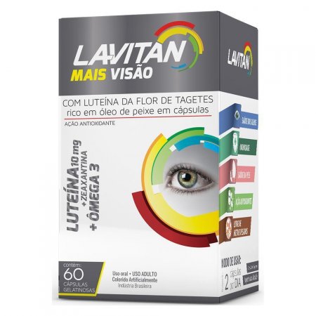 Lavitan Mais Visão Com Luteína + Zeaxantina 60 Cápsulas