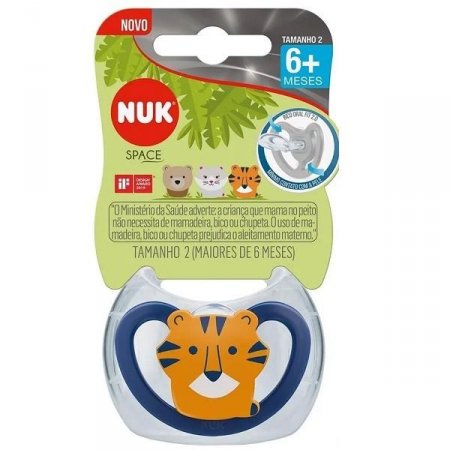 Chupeta NUK Space Boy S2 Silicone Tamanho 2 com 1 unidade