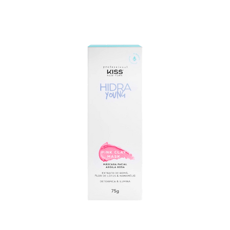 Kiss New York Argila Rosa Hidra Young Pink Clay Mask - Máscara Facial 75g