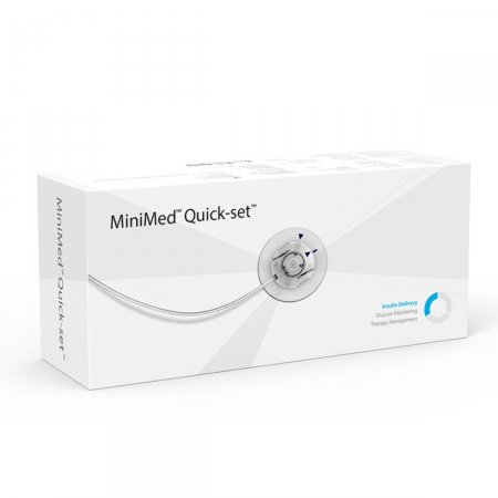 Cateter Medtronic MinimMed Quick-set MMT-396A com cânula de 9mm e tubo de 110cm com 10 unidades