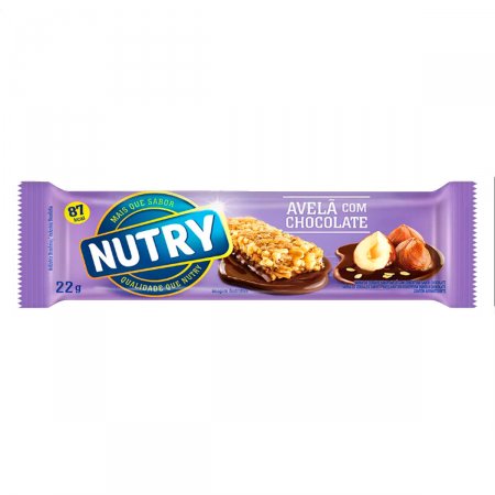 Barra de Cereal Nutry Sabor Avelã e Chocolate com 22g