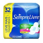 Sempre Livre Absorvente Tri-Protect Normal Suave Com Abas Leve 32 Pague 24
