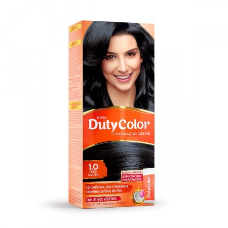 Coloração Creme DutyColor para Cabelos Cor 1.0 Preto Azulado