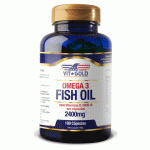 Omega 3 (Fish Oil) 2400mg com Vitamina D3 2000ui 100 cáps