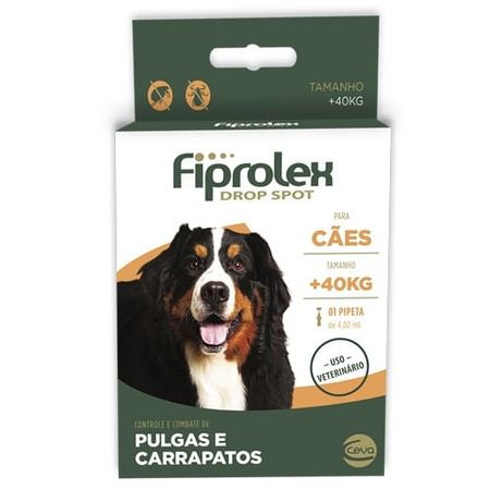Antipulgas e Carrapatos Fiprolex para Cães acima de 40kg - Pipeta 4,02ml