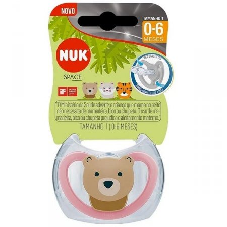 Chupeta NUK Space Girl S2 Silicone Tamanho 1 com 1 unidade