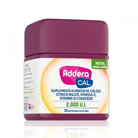 Suplemento Vitamínico Addera Cal 2.000UI com 30 Comprimidos