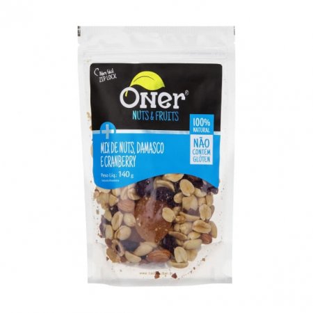 Mix de Nuts, Damasco e Cranberry Oner 140g