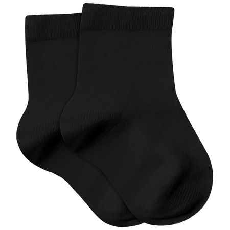 Meia Soquete básica para bebê Preto - Lupo LU02005-003.9990 MEIA LUPO BU PRETA-0/4