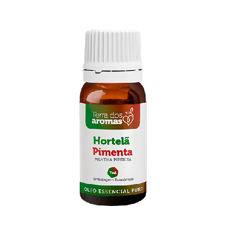 Óleo Essencial Puro Hortelã Pimenta Terra dos Aromas c/ Exclusiva Embalagem Econômica de 7 ml