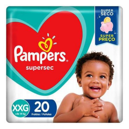 Fraldas Pampers Supersec - XXG - 20