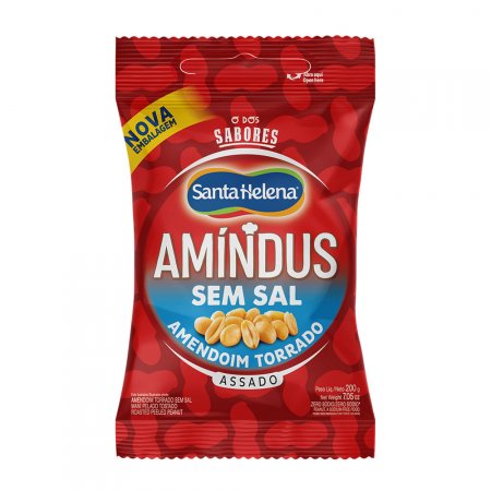 AMINDUS AMENDOIM SEM PELE SEM SAL 200g