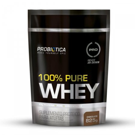 Whey Protein 100% Pure Chocolate Probiótica Refil - 825g