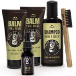 Kit Com Produtos De Barba Shampoo 2 Balm Óleo + Escovinha