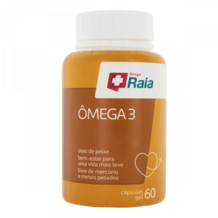 Ômega 3 Droga Raia Óleo de Peixe com 60 cápsulas