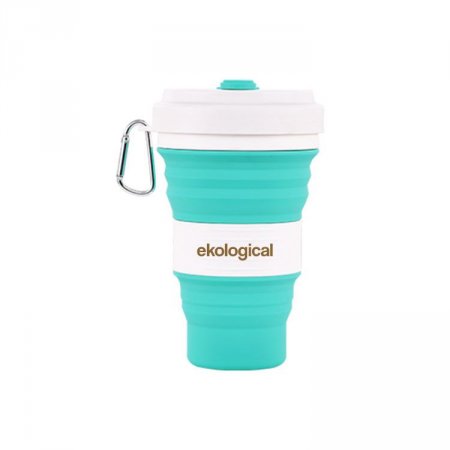 Copo Retrátil de Silicone 550ml - Verde escuro