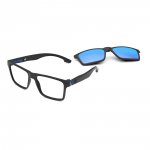Óculos de grau mormaii swap ng preto fosco com haste azul