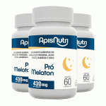 Kit 3 Pró Melaton 430mg Apisnutri 60 cápsulas