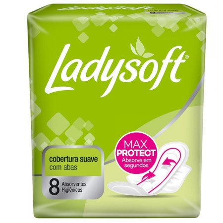 Absorvente Ladysoft Suave C/Abas 8 Unidades