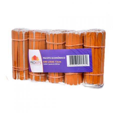 Lixa de Unha Tradicional 13cm com 500un Prokits Ref 197