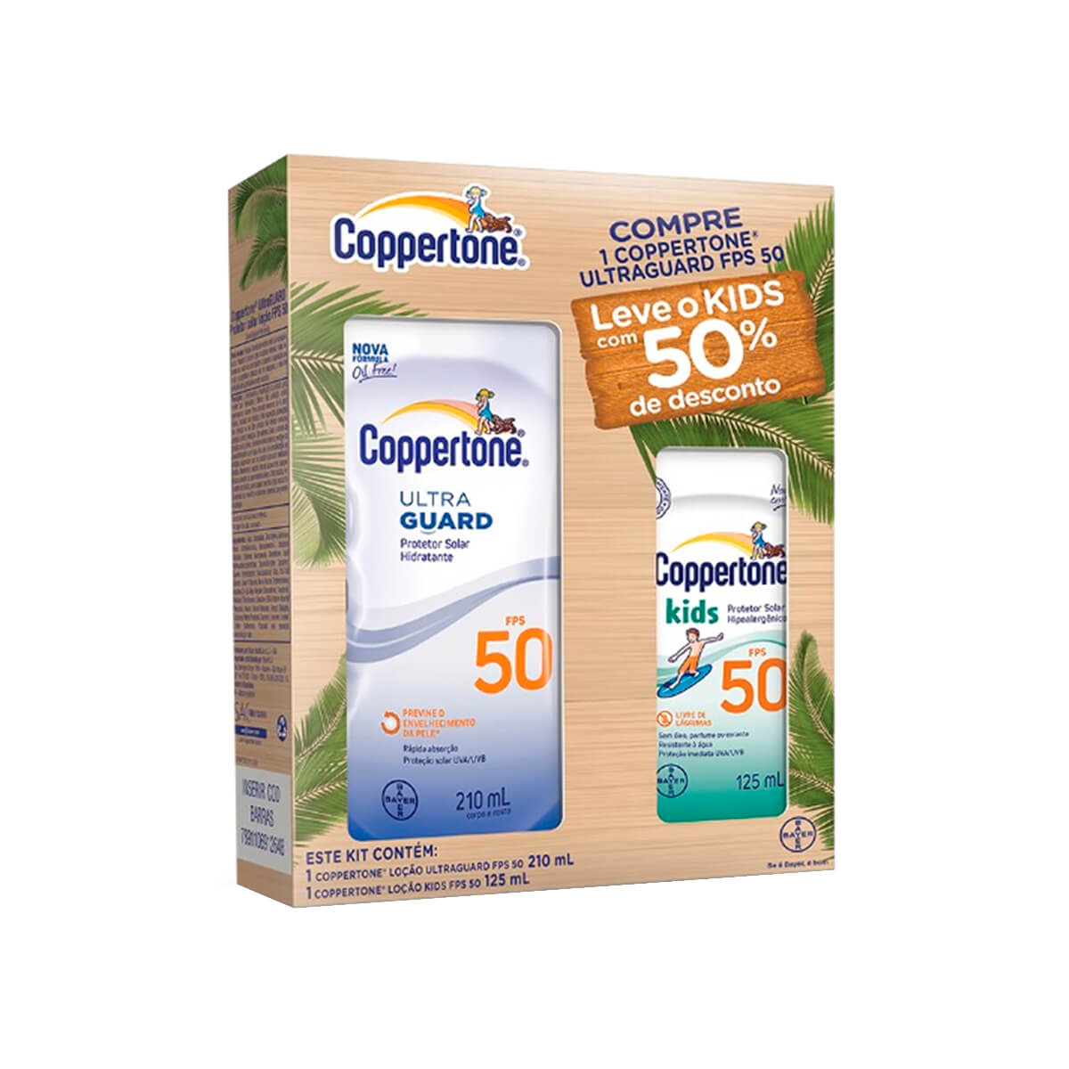 Kit Protetor Solar Coppertone Loção Ultra Guard + Protetor Solar Kids