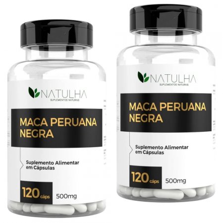 KIT 2X Black Maca Peruana Negra 120 cápsulas - Natulha