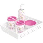 KIT HIGIENE BEBES PLASUTIL 5 PEÇAS BAILARINA