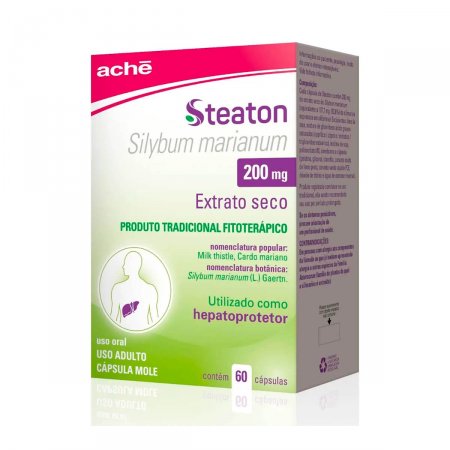 Steaton 200mg Hepatoprotetor com 60 cápsulas