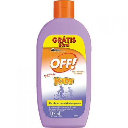 Repelente Off! Kids Loção Leve 200ml Pague 117ml